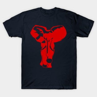 Red Charging Elephant T-Shirt